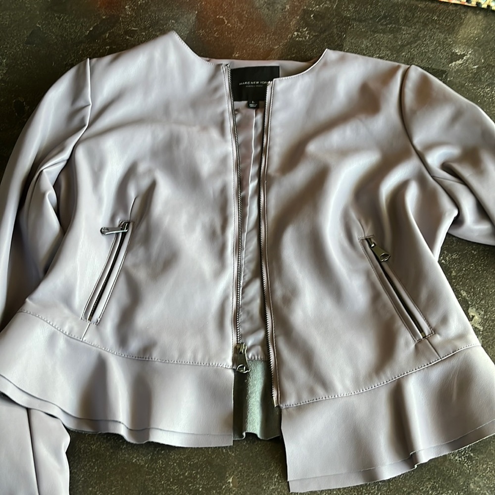 Lilac leather jacket